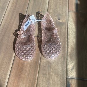 NWT rainbow glitter Old Navy jellies